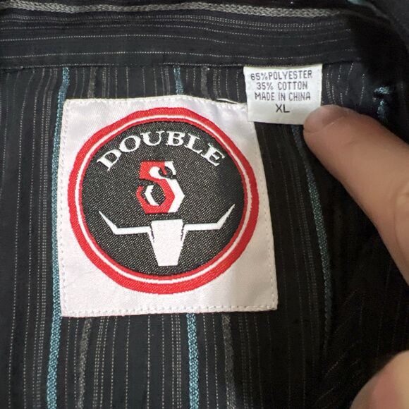 Western Shirts Lot Of 2 Men’s XL Double S Pearl Snap Striped & BKE Black Plaid - Picture 13 of 16